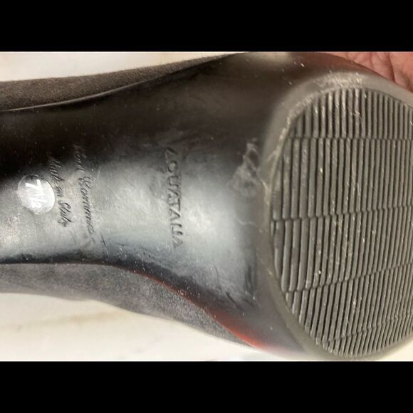 #139 AQUATALIA RILEY charcoal heeled ankle boots - Picture 6 of 9